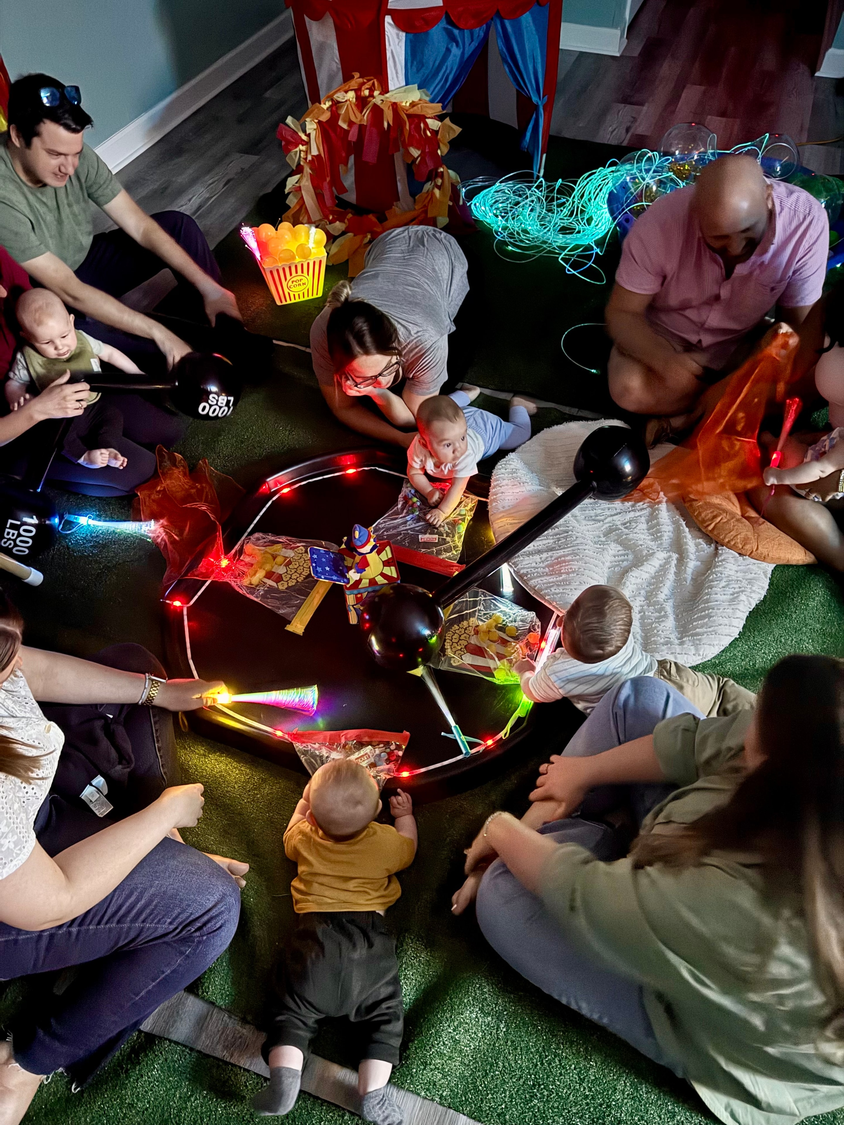Parent and baby enjoying music and movement together