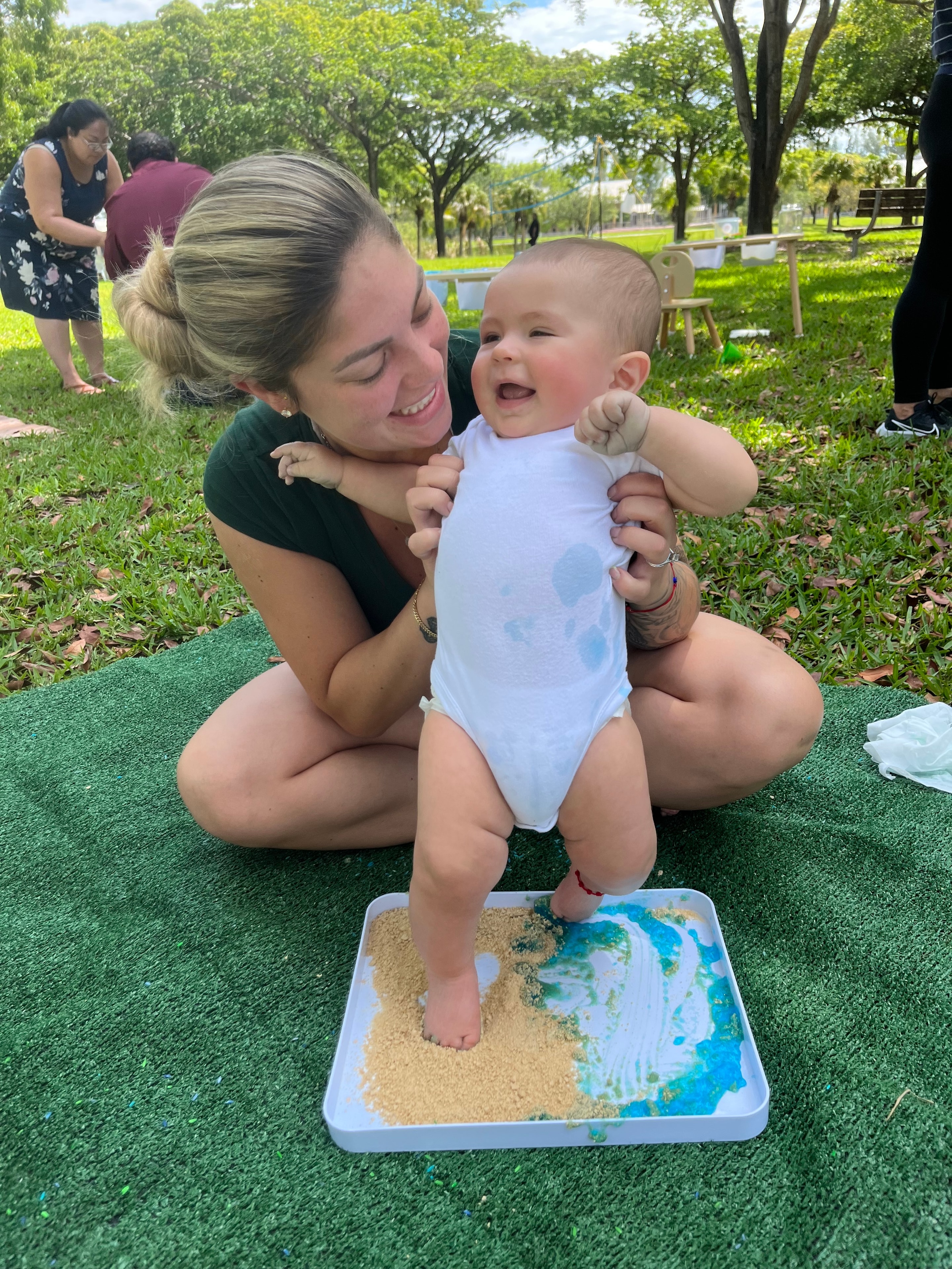 Baby during developmental play